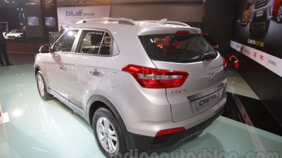 Hyundai Creta rear three quarters left at Auto Expo 2016