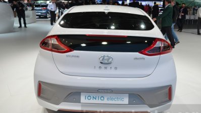 Hyundai Ioniq Electric rear at Geneva Motor Show 2016
