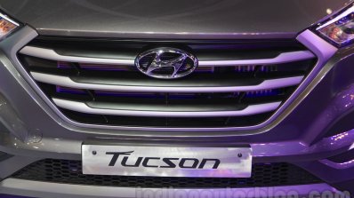 Hyundai Tucson grille at Auto Expo 2016
