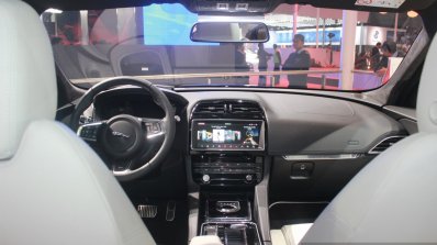Jaguar F-Pace dashboard at the Auto Expo 2016