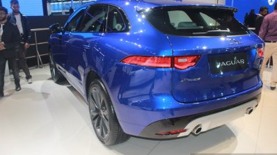 Jaguar F-Pace rear quarter at the Auto Expo 2016