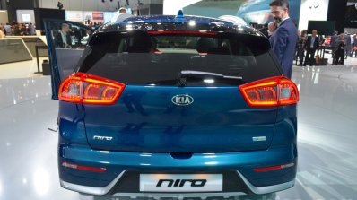 Kia Niro rear at the 2016 Geneva Motor Show Live