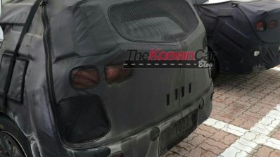 Kia Niro rear three quarters spy shot