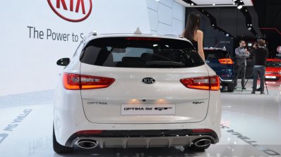 Kia Optima Sportswagon rear at the Geneva Motor Show Live