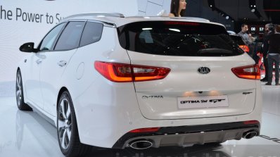 Kia Optima Sportswagon rear quarter at the Geneva Motor Show Live