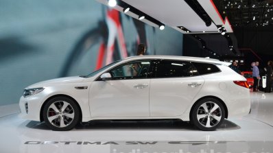 Kia Optima Sportswagon side at the Geneva Motor Show Live