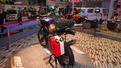 Mahindra Mojo Adventure Concept jerry cans at Auto Expo 2016