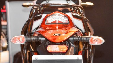 Mahindra Mojo accessories carrier rear at Auto Expo 2016