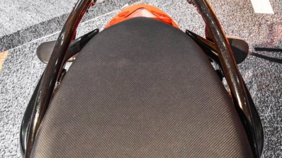 Mahindra Mojo accessories rear carrier at Auto Expo 2016