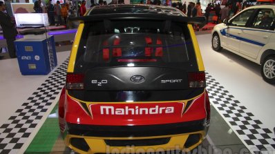 Mahindra e2o Sports rear at Auto Expo 2016