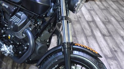 Moto Guzzi V9 Bobber alloy wheel at Auto Expo 2016