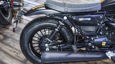 Moto Guzzi V9 Bobber exhaust at Auto Expo 2016