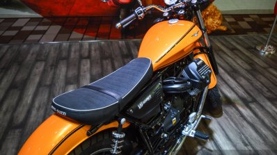 Moto Guzzi V9 Roamer seat at Auto Expo 2016