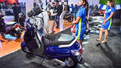 New Suzuki Access 125 rear three quarter left at Auto Expo 2016