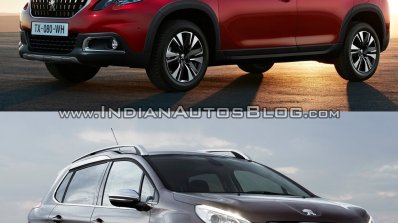 Peugeot 2008 exterior old vs. new