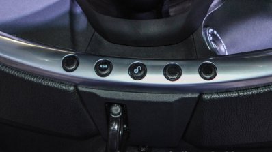 Piaggio MP3 300 Lt Sport ABS ASR lock button at Auto Expo 2016