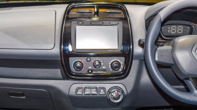Renault Kwid 1.0 AMT centre console at the Auto Expo 2016