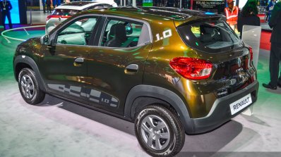 Renault Kwid 1.0 rear quarter at the Auto Expo 2016