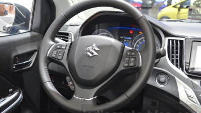 Suzuki Baleno 1.2 SHVS steering wheel at 2016 Geneva Motor Show