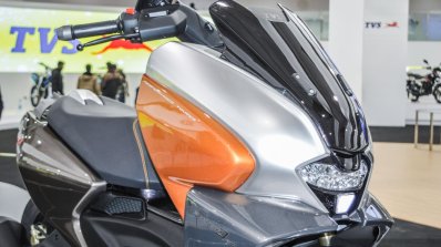 TVS ENTORQ 210 visor headlamp at Auto Expo 2016