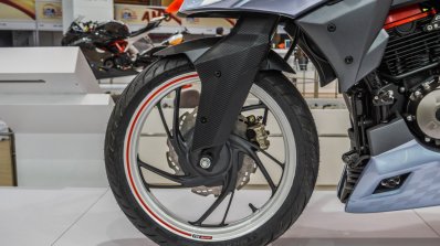 TVS X21 Concept alloy wheel fork at Auto Expo 2016