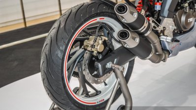 TVS X21 Concept rear wheel tyre at Auto Expo 2016