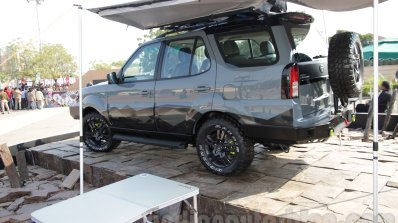 Tata Safari Storme Tuff rear three quarter at the Auto Expo 2016