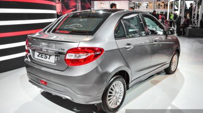 Tata Zest custom rear three quarters left at Auto Expo 2016