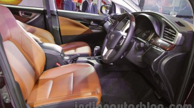 Toyota Innova Crysta 2.8 Z front cabin at the Auto Expo 2016
