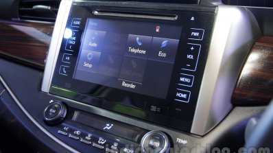 Toyota Innova Crysta 2.8 Z infotainment display at the Auto Expo 2016