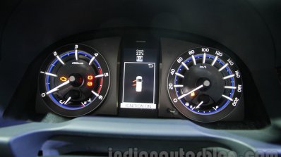 Toyota Innova Crysta 2.8 Z instrument cluster at the Auto Expo 2016