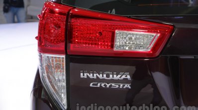 Toyota Innova Crysta 2.8 Z taillamp at the Auto Expo 2016
