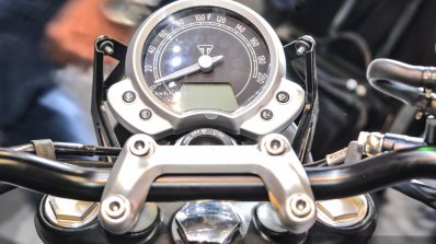 Triumph Bonneville Street Twin Red instrument cluster at Auto Expo 2016