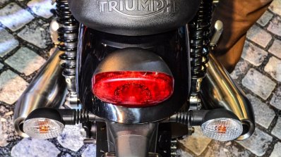 Triumph Bonneville Street Twin Red tail lamp at Auto Expo 2016