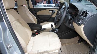 VW Ameo front seats at Auto Expo 2016