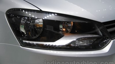 VW Ameo headlamp detail at Auto Expo 2016