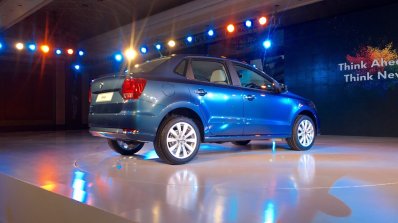 VW Ameo rear three quarter live shot