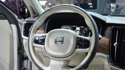 Volvo V90 steering wheel at 2016 Geneva Motor Show