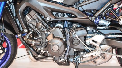 Yamaha MT-09 engine at Auto Expo 2016
