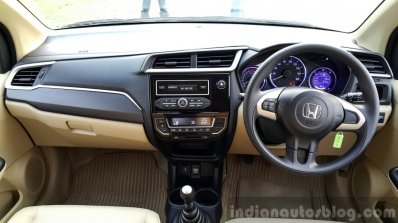2016 Honda Amaze 1.2 VX (facelift) dashboard First Drive Review
