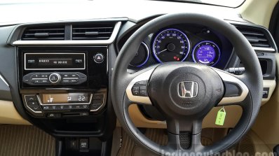 2016 Honda Amaze 1.2 VX (facelift) driver's area First Drive Review