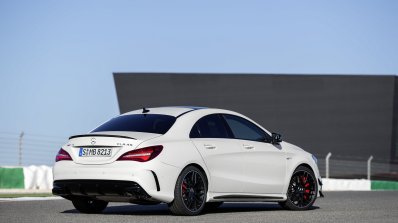 2016 Mercedes AMG CLA 45 facelift rear three quarter unveiled