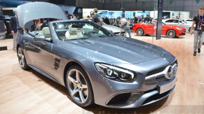 2016 Mercedes SL front three quarters at the 2016 Geneva Motor Show