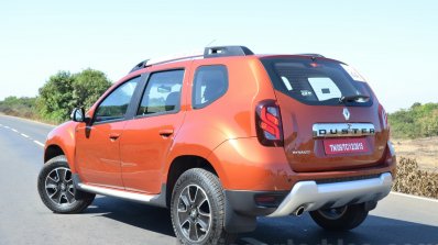 2016 Renault Duster facelift AMT rear three quarter view Review