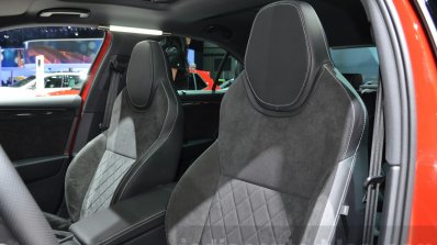 2016 Skoda Superb SportLine seat upholstery at 2016 Geneva Motor Show