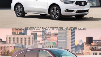 2017 Acura MDX vs. old Acura MDX front three quarters