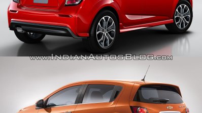 2017 Chevrolet Sonic hatchback old vs. new