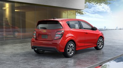 2017 Chevrolet Sonic hatchback rear three quarters