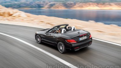 2017 Mercedes SLC43 AMG at 2016 Geneva Motor Show rear three quarter