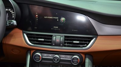 Alfa Romeo Giulia infotainment screen at the 2016 Geneva Motor Show Live